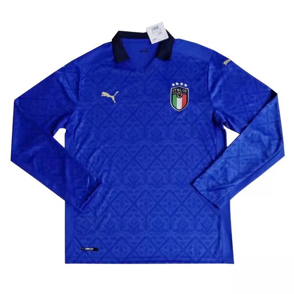 Tailandia Camiseta Italia 1ª ML 2020 Azul